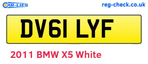 DV61LYF are the vehicle registration plates.
