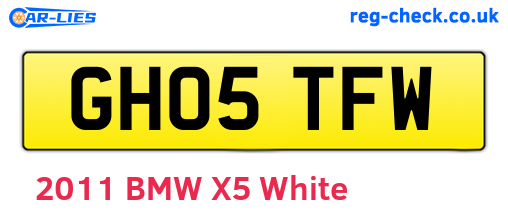 GH05TFW are the vehicle registration plates.