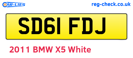 SD61FDJ are the vehicle registration plates.