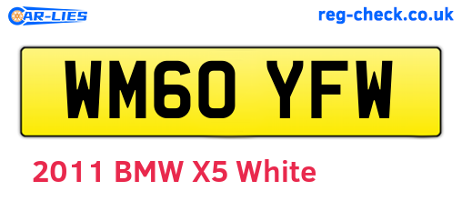 WM60YFW are the vehicle registration plates.