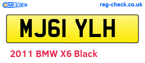 MJ61YLH are the vehicle registration plates.