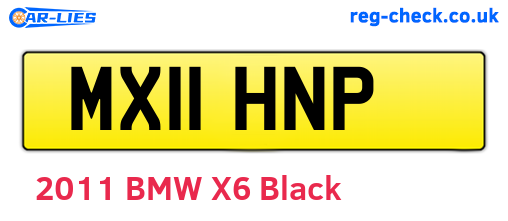 MX11HNP are the vehicle registration plates.