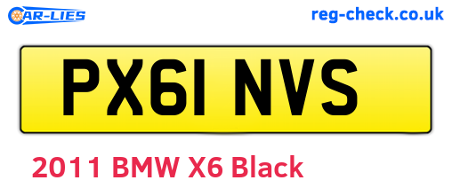 PX61NVS are the vehicle registration plates.