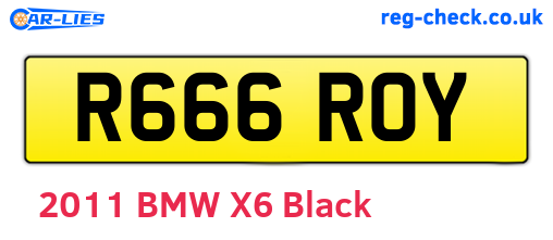 R666ROY are the vehicle registration plates.