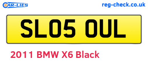 SL05OUL are the vehicle registration plates.