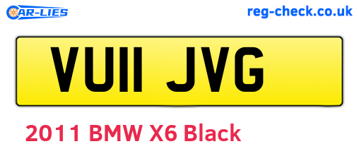 VU11JVG are the vehicle registration plates.