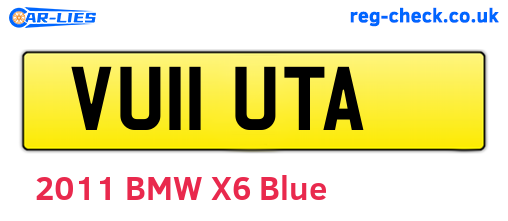 VU11UTA are the vehicle registration plates.