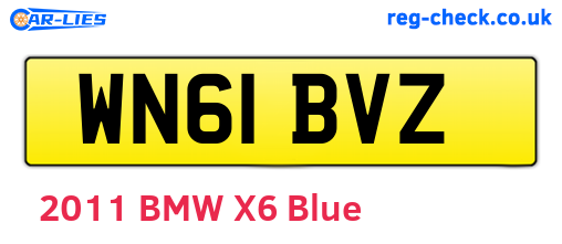 WN61BVZ are the vehicle registration plates.
