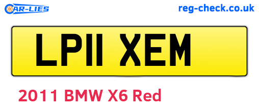 LP11XEM are the vehicle registration plates.