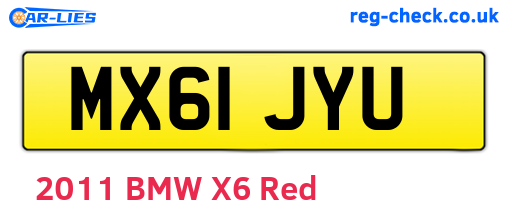 MX61JYU are the vehicle registration plates.