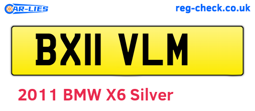 BX11VLM are the vehicle registration plates.