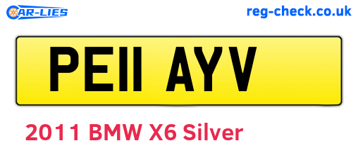 PE11AYV are the vehicle registration plates.