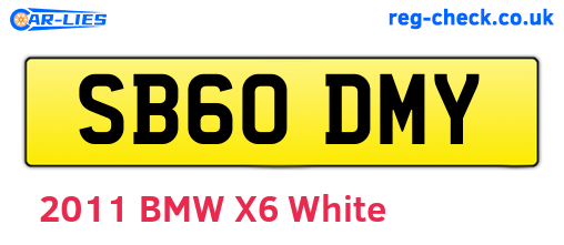 SB60DMY are the vehicle registration plates.