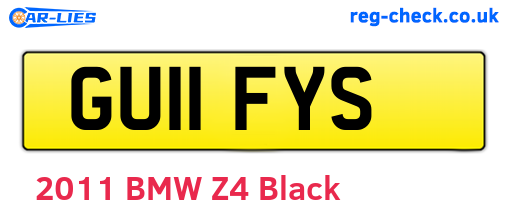 GU11FYS are the vehicle registration plates.