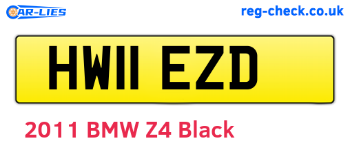 HW11EZD are the vehicle registration plates.
