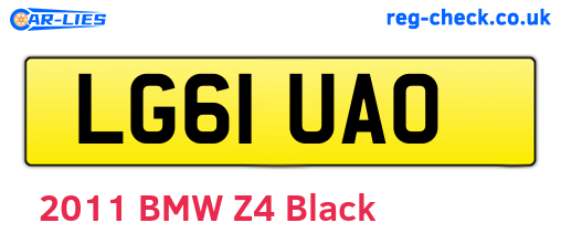 LG61UAO are the vehicle registration plates.