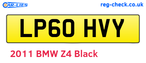 LP60HVY are the vehicle registration plates.