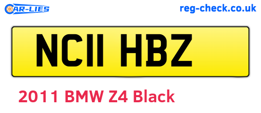 NC11HBZ are the vehicle registration plates.