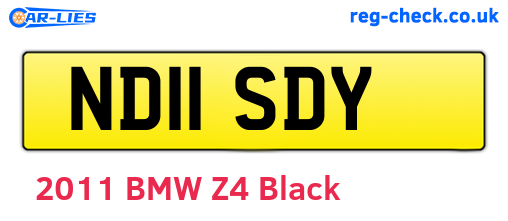 ND11SDY are the vehicle registration plates.
