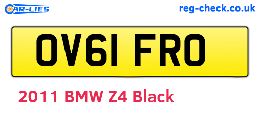 OV61FRO are the vehicle registration plates.