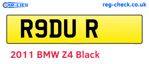 R9DUR are the vehicle registration plates.