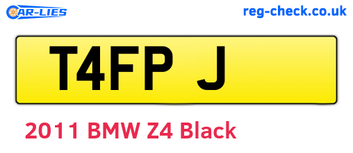 T4FPJ are the vehicle registration plates.