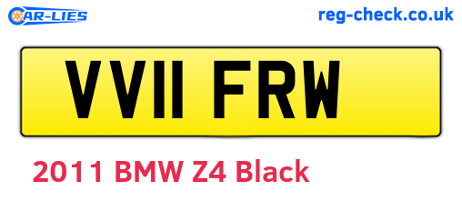 VV11FRW are the vehicle registration plates.