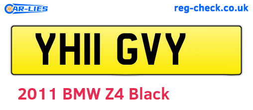 YH11GVY are the vehicle registration plates.