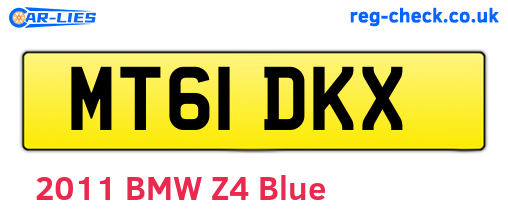 MT61DKX are the vehicle registration plates.