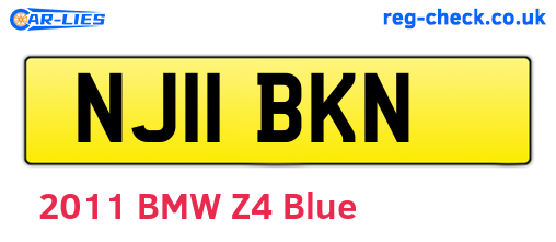 NJ11BKN are the vehicle registration plates.