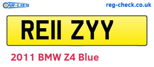 RE11ZYY are the vehicle registration plates.