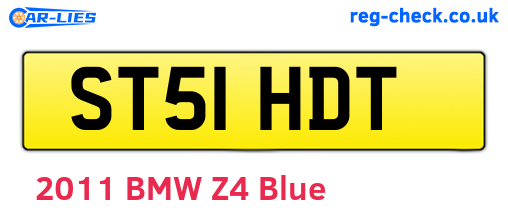 ST51HDT are the vehicle registration plates.