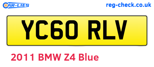 YC60RLV are the vehicle registration plates.