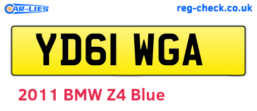 YD61WGA are the vehicle registration plates.