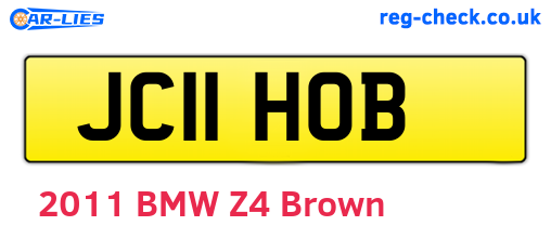 JC11HOB are the vehicle registration plates.