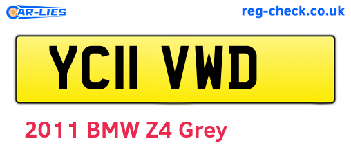 YC11VWD are the vehicle registration plates.