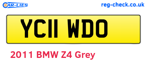 YC11WDO are the vehicle registration plates.
