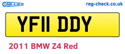 YF11DDY are the vehicle registration plates.