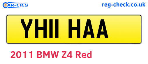 YH11HAA are the vehicle registration plates.