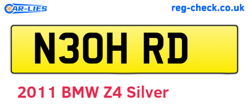 N30HRD are the vehicle registration plates.
