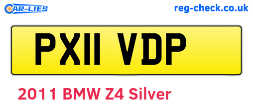 PX11VDP are the vehicle registration plates.