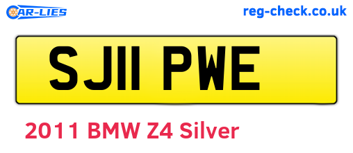 SJ11PWE are the vehicle registration plates.