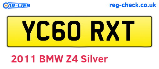 YC60RXT are the vehicle registration plates.