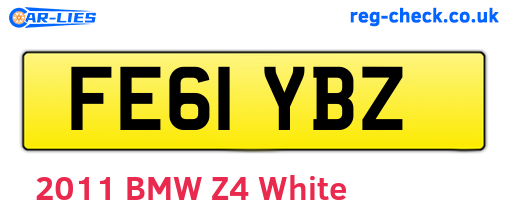 FE61YBZ are the vehicle registration plates.