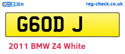 G6ODJ are the vehicle registration plates.