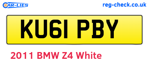 KU61PBY are the vehicle registration plates.