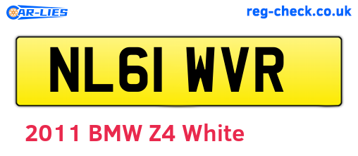NL61WVR are the vehicle registration plates.