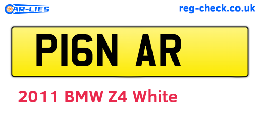 P16NAR are the vehicle registration plates.