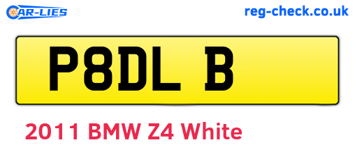 P8DLB are the vehicle registration plates.