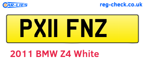 PX11FNZ are the vehicle registration plates.